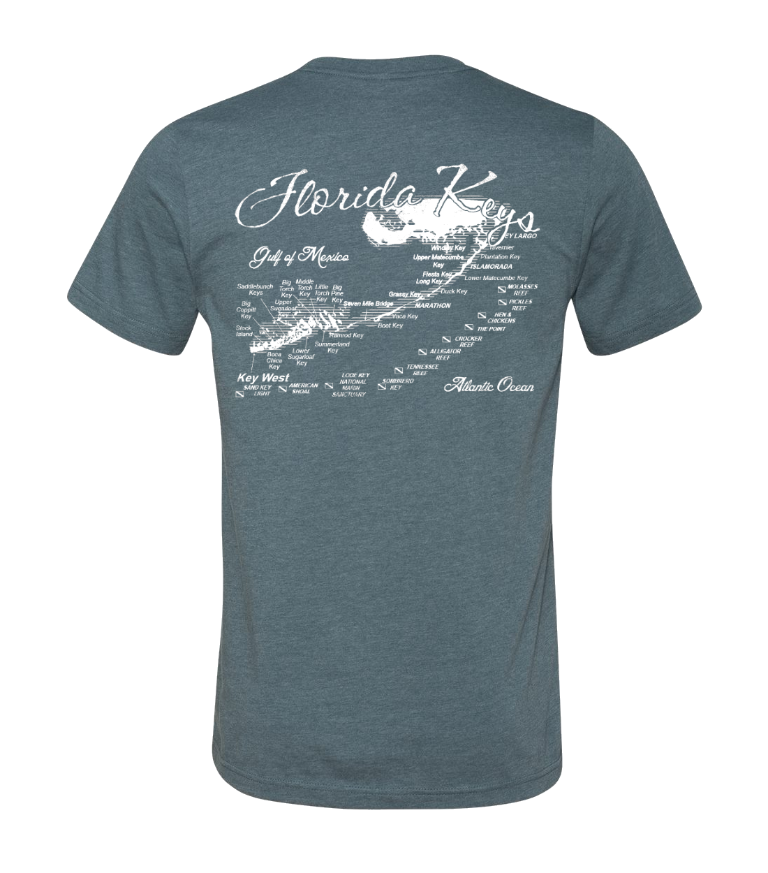 Florida Keys Map T-Shirt | Largo Cargo Co.